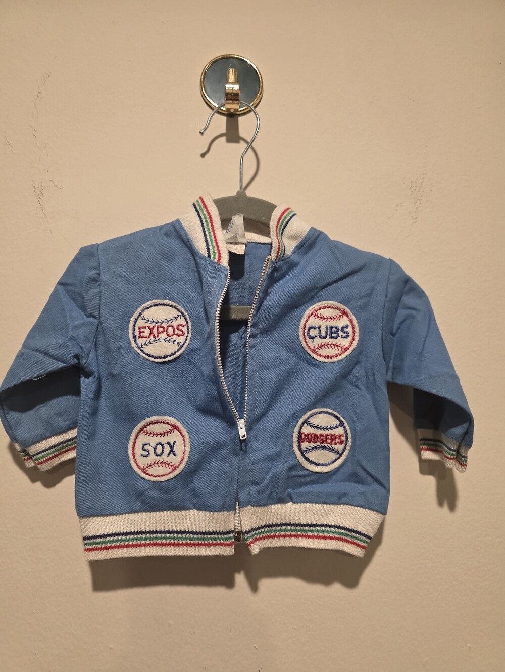 Blue Baseball Patch Jacket - Cubs Expos Sox Dodgers Motifs 18m